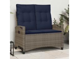 Vidaxl Banco De Jardim Com Travesseiro 105 X 60 X 112 Cm Aço