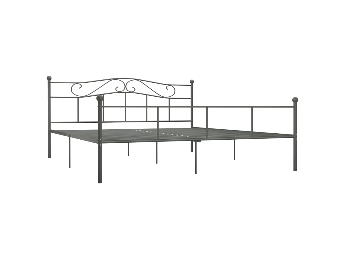 Estrutura de Cama 180x200 Cm Metal Cinzento MAISON EXCLUSIVE