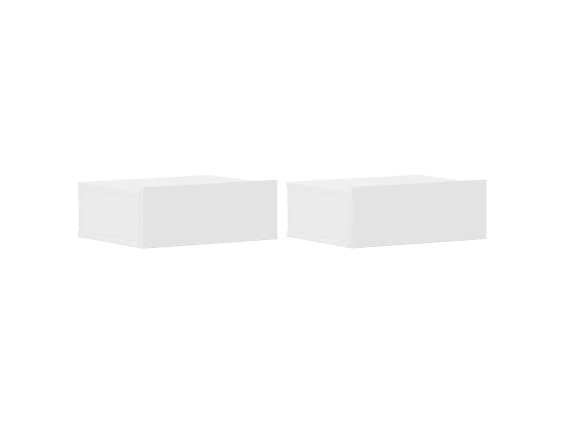 Floating Nightstand, Floating Nightstands Vidaxl Branco Madeira Processada (n/a)