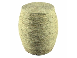 Repousa-Pés DKD HOME DECOR (Castanho Claro - Cânhamo - 45 x 45 x 52 cm)