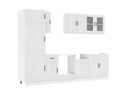Conjunto de 8 Armários de Cozinha Kalmar Branco Brilhante MAISON EXCLUSIVE