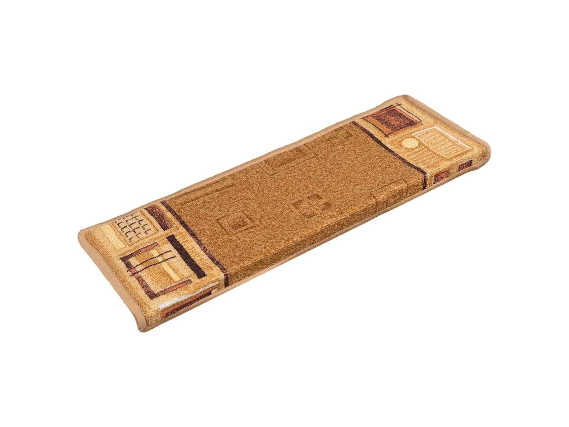 Tapetes de Escada Autoadesivos 15 Pcs 65x21x4 Cm Bege MAISON EXCLUSIVE