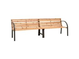 Twin Garden Bench, Twin Garden Benches Vidaxl Marrom Madeira (225 Cm)