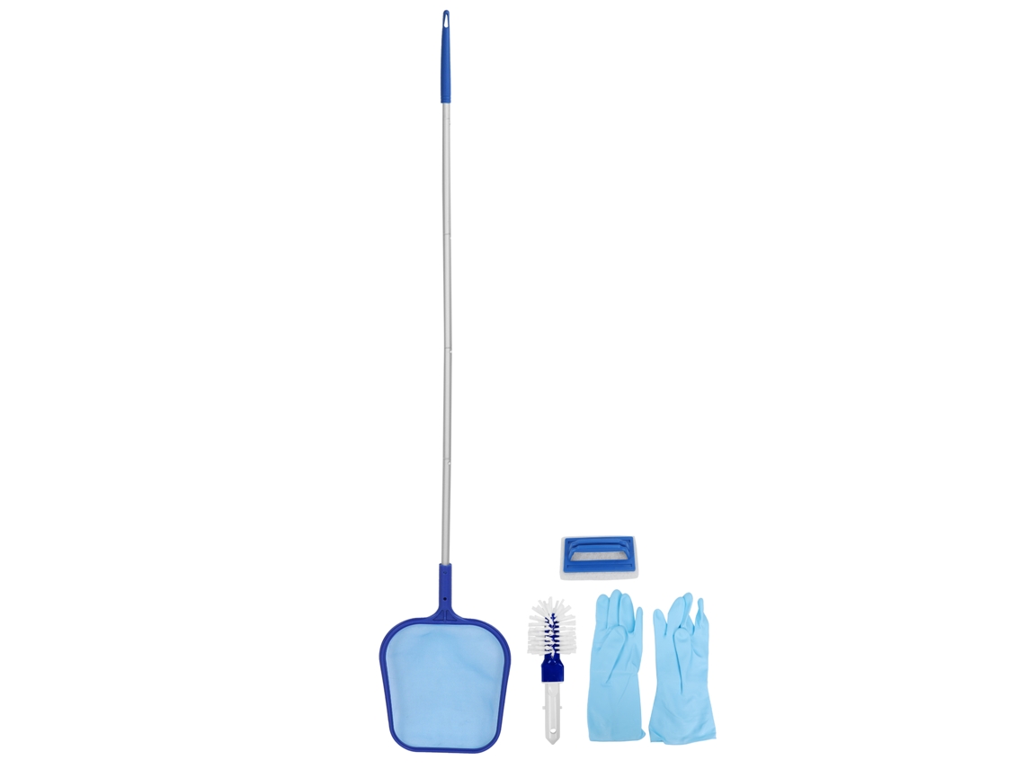 Kit Limpeza Piscina Redes Pincéis Luvas e Acessórios