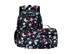 Conjunto De Mochila Impermeável Leve De 3 Peças, Adequado Para Mochilas De Meninas, Conjunto De Mochila De Crianças, Preto