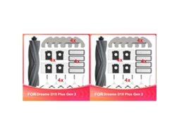 Kit De Acessórios Com 2 Peças Para O Aspirador Dreame D10 Plus Gen 2 - Inclui Escova Principal, Sacos Para Pó, Panos De Limpeza, Filtros Hepa E_ptg