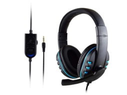 Fone Estéreo Jogo Fio 3.5mm Microfone Hd Compatível Xbox One PS4 Preto JIAPEI