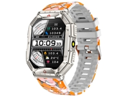 Relógio inteligente militar masculino Bestvite com lanterna LED, 2,01", à prova d'água, 3 ATM, com mais de 100 modos