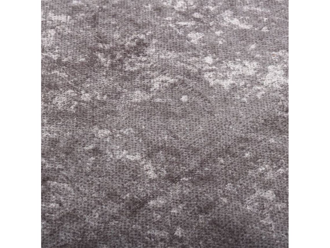 vidaXL Tapete lavável antiderrapante 190x300 cm cinzento