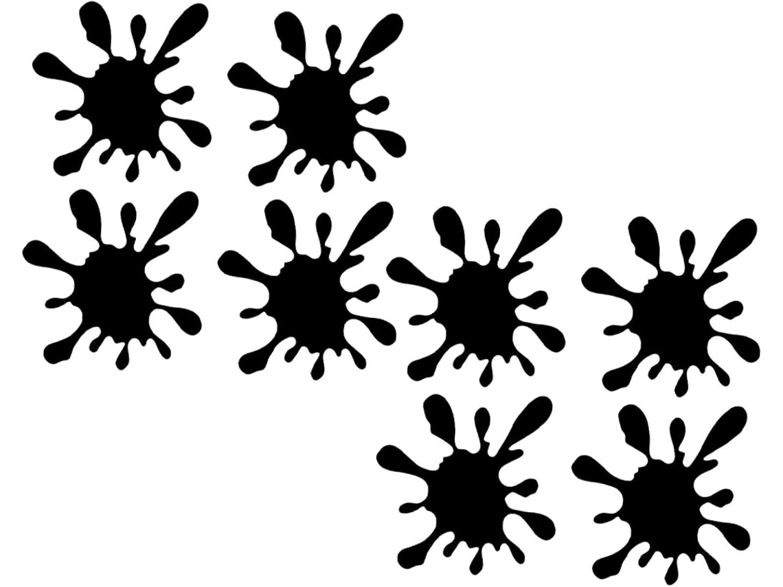 Adesivos decorativos transparentes para animais de estimação em formato de gota d'água para carros, conjunto com 8 modelos.