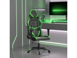 Vidaxl Cadeira Gaming Couro Artificial Preto E Verde