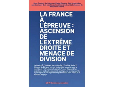 Livro La France À Lépreuve de GEW Sciences sociales (Inglês)