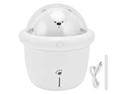 Umidificador de Ar para Mesa 200ml com Luz Ambiente Smart Timing Usb Branco Design Pet Cute | S/MARCA