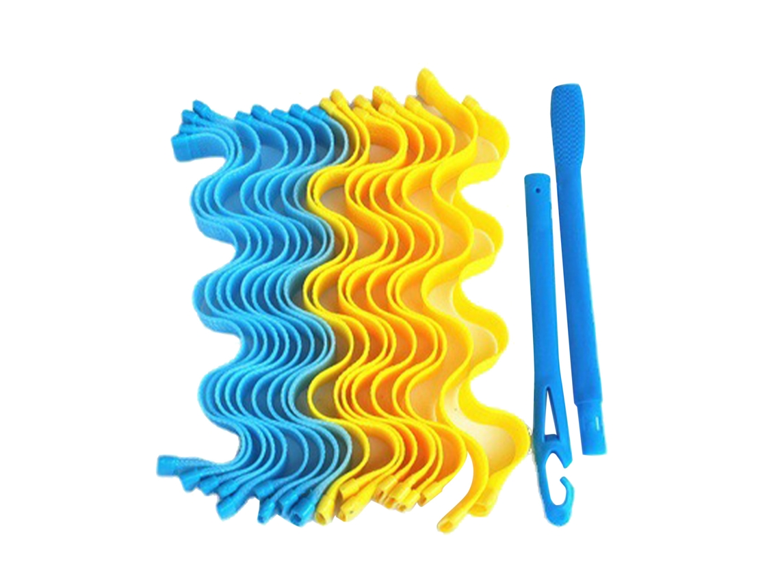 2026 kit de Rizos Espirales para Pelo Largo 30cm/11.8in, 18 Rodillos de Plástico para Mezclilla Diy para Mujeres Y Niñas