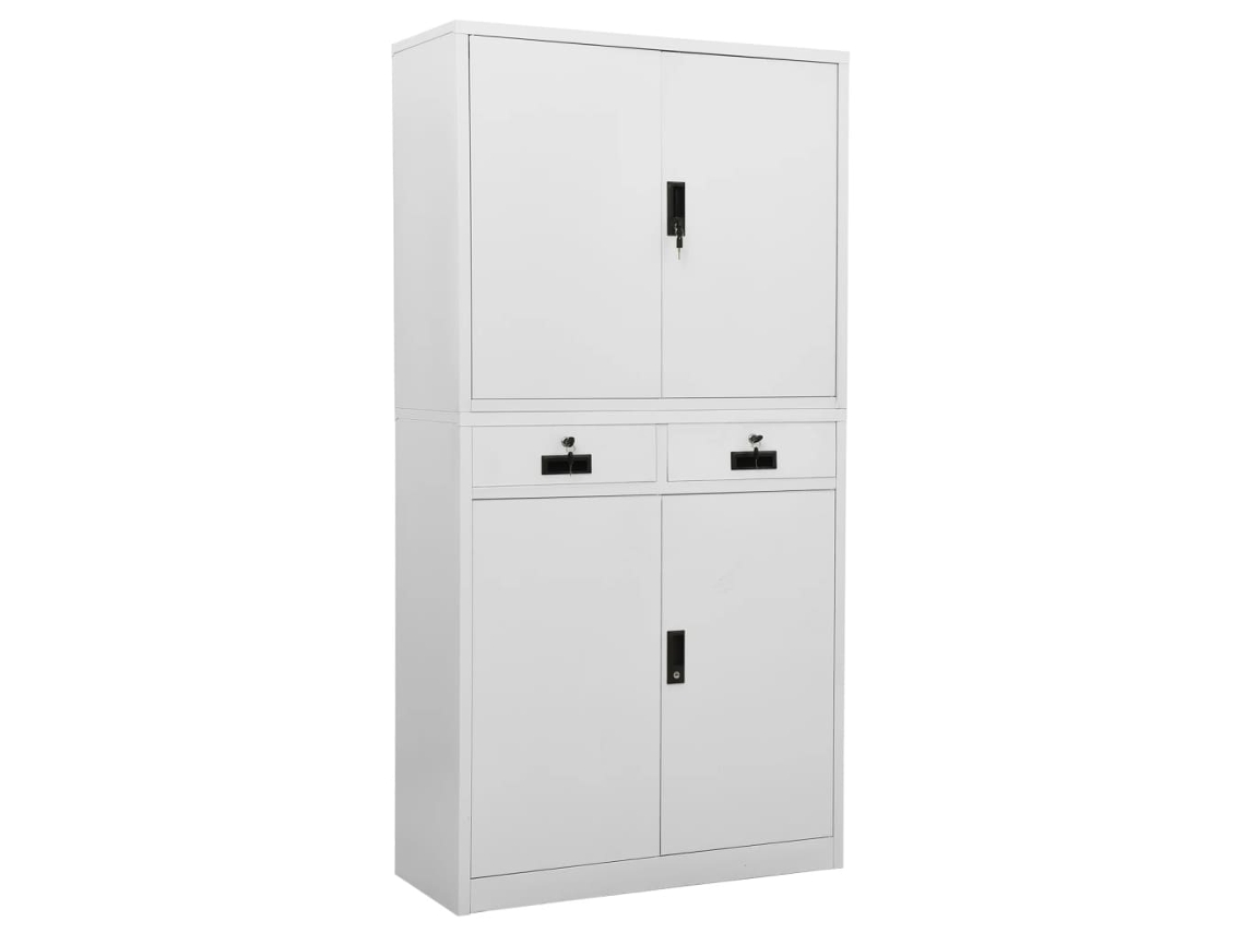 Vidaxl Armário De Escritório 90x40x180 Cm Aço Cinzento-claro