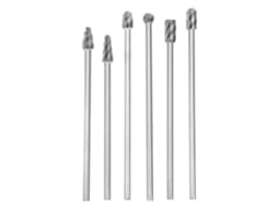 6pcs Fresa Rotativa De Alumínio Com 6mm/1/4" Shank Extra Long 150mm De Liga Dura