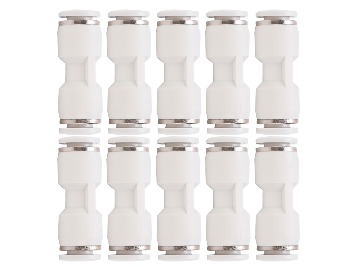 10pcs Conectores Rápidos Pneumáticos De Aço Inoxidável Para Mangueira De Ar Pu-6