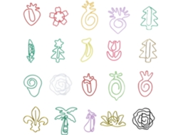 Pacote Com 100 Clipes De Papel Coloridos, Em 20 Formatos Divertidos, Ideais Para Escola, Escritório, Convites, Como