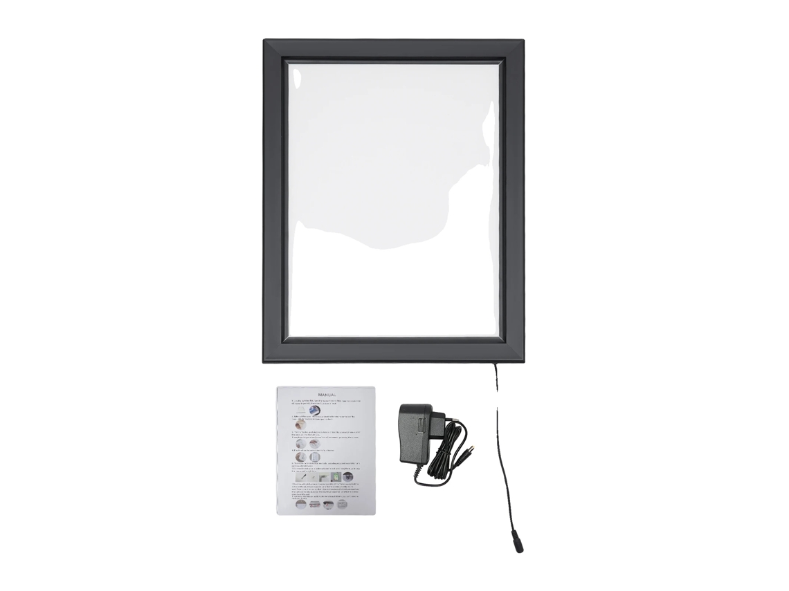 Moldura De Anúncio, Iluminada Por Led, Design Durável, Preto