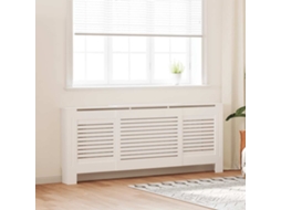 Vidaxl Cobertura De Radiador Mdf 205 Cm Branco