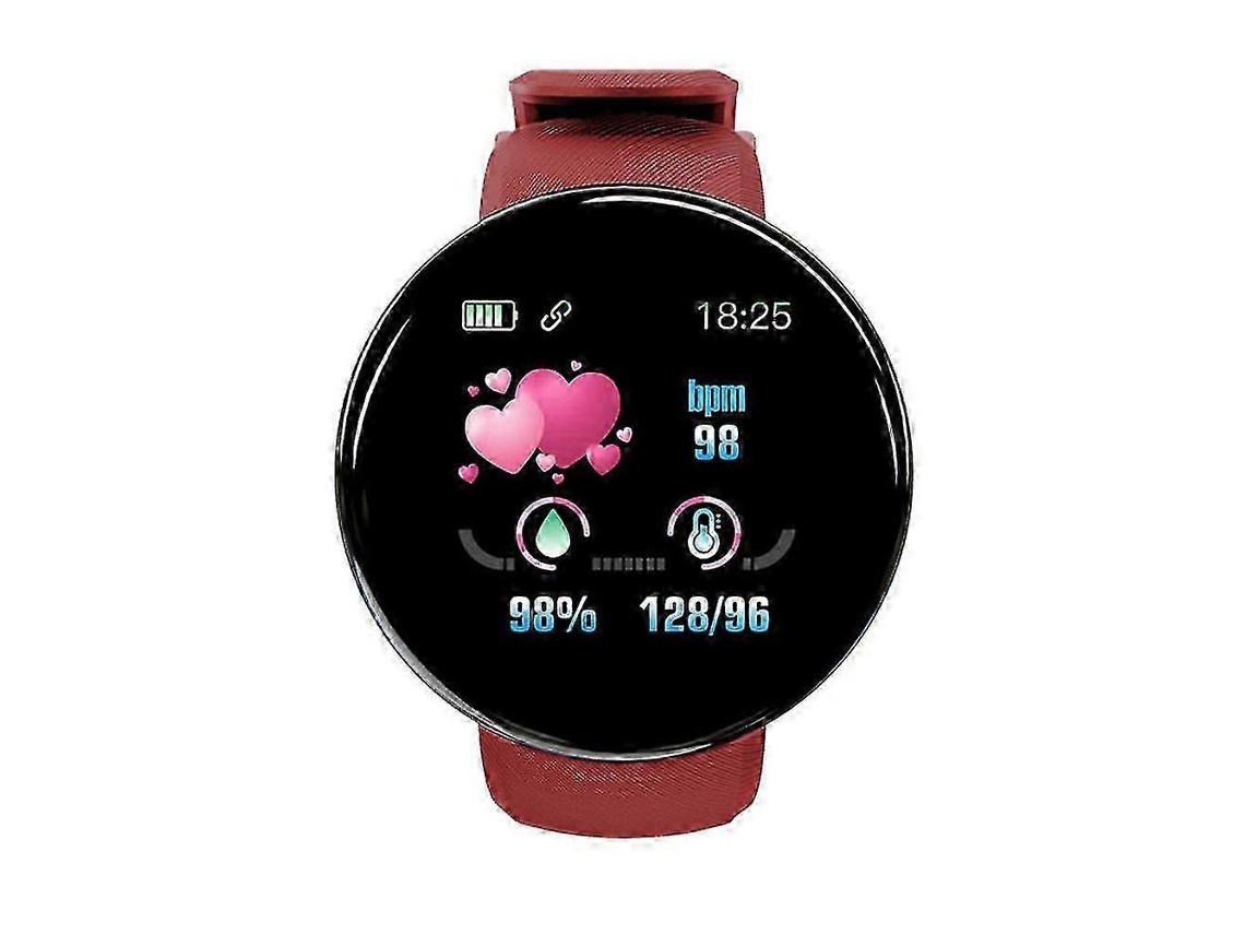 Pulseira Inteligente Esportiva D18 Com Monitor De Pressão Arterial E Frequência Cardíaca, Pedômetro E Medidor De Fitness (2025)