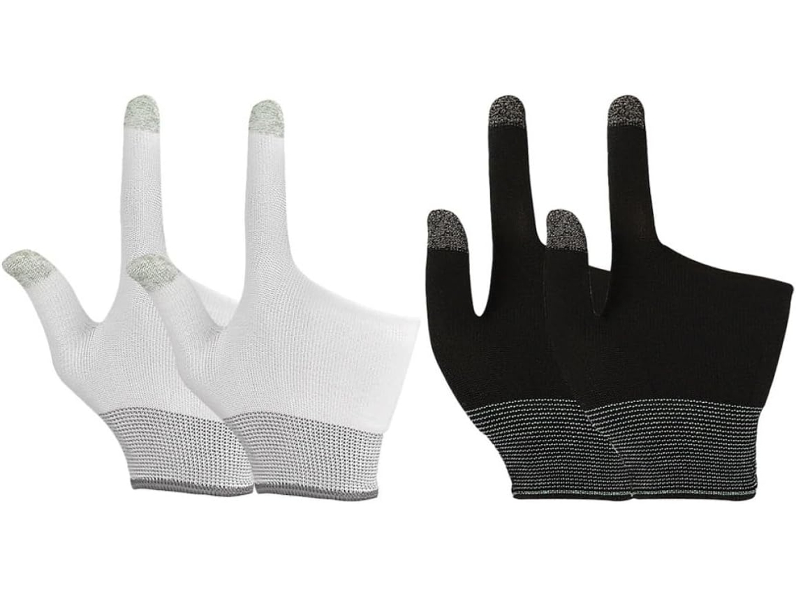 Protetores De Dedo Adorainbow Graphite Para Jogos Com Tela Sensível Ao Toque, 2 Pares, Confortáveis E Respiráveis Para