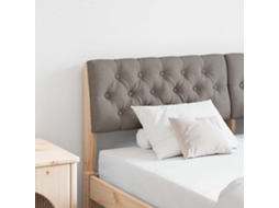 Vidaxl Cabeceira Estofada Cinzento-acastanhado 140 Cm