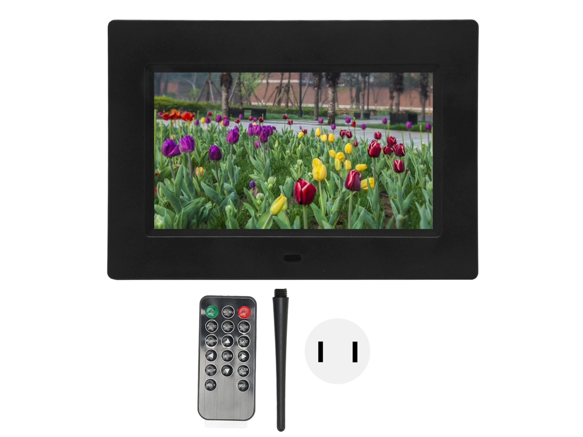 Porta-retratos Digital de 7 polegadas, suporte para cartão USB CHABERLU