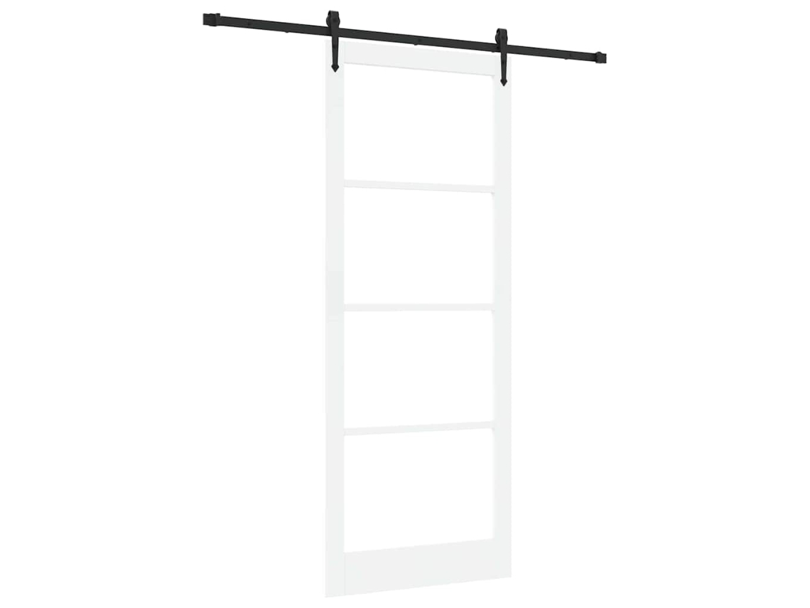 Conjunto 1 Porta Deslizante Vidaxl Branco Madeira De Pinho Maciça (93 X 232 Cm)