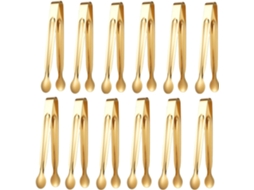 Conjunto De 12 Peças Pinças Aço Inoxidável Para Gelo, Açúcar, Doces E Servir, Ideais Para Cozinha, Café, Festas, Bares E