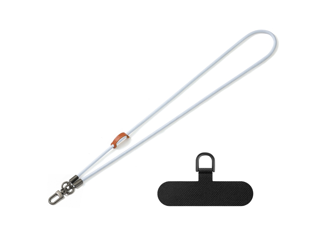Lurelia Cordão Para Telemóvel Ajustável Transversal Com Fivela Metálica 8 Mm 120 Cm Anti-perda