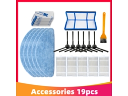 Lavável escova lateral filtro hepa pano mop para chuwi ilife v5 v5s v5s pro v3 v3s v50 x5 robô aspirador de pó acessórios