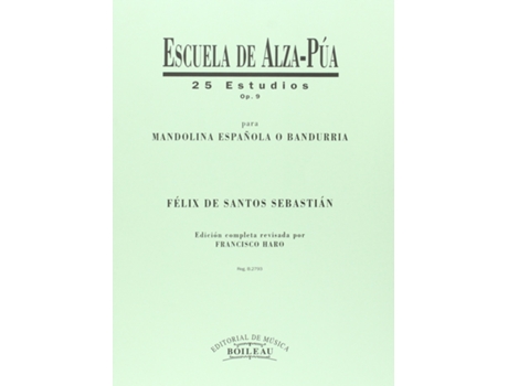 Livro Escuela Alza-Púa Op.9 de Félix De Santos Sebastián (Espanhol)