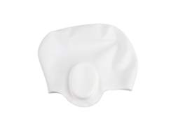 Boné Silicone Infantil Natação Proteção Auricular 3d Branco S/MARCA
