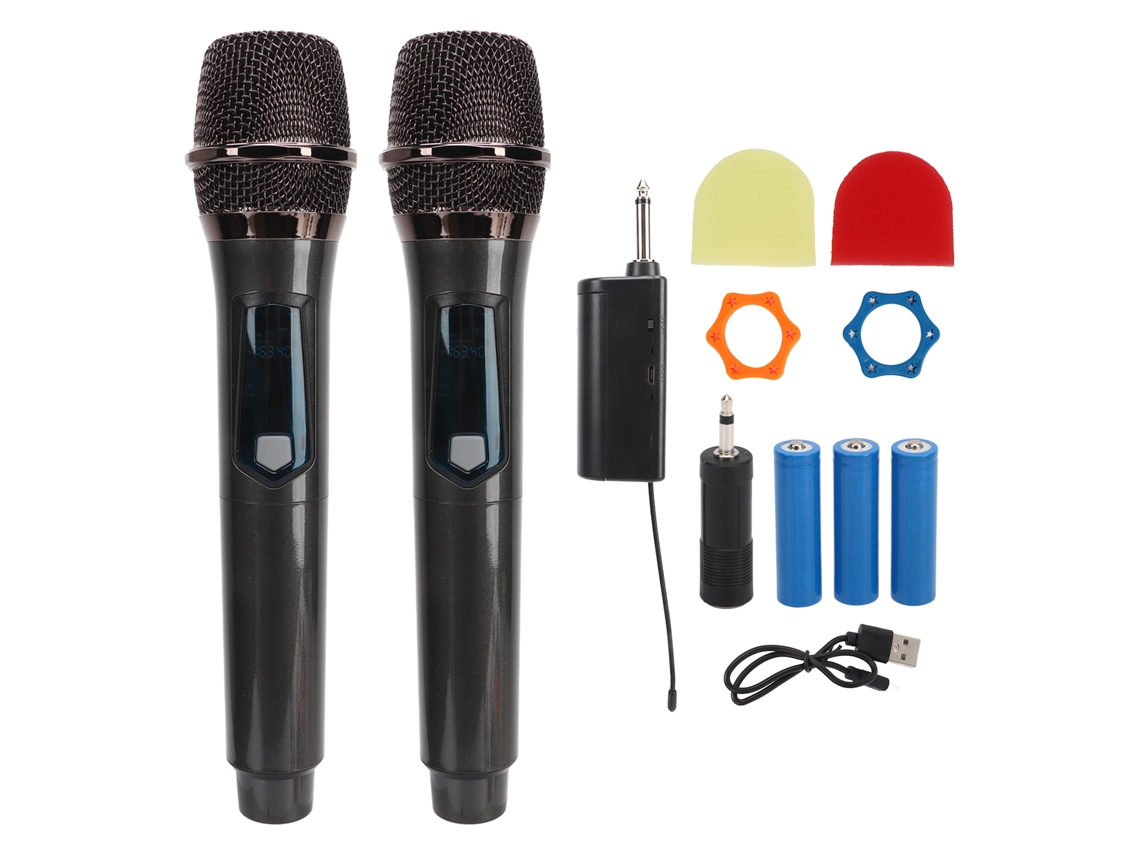 2026-micrófono Inalámbrico Dual De Mano Recargable Conexión Automática Dinámico Sin Cable Para Karaoke
