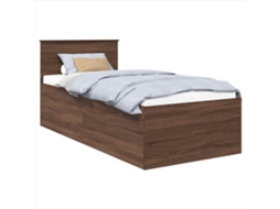 Estrutura da Cama com Cabeceira Carvalho Marrom 75 X 190 Cm MAISON EXCLUSIVE