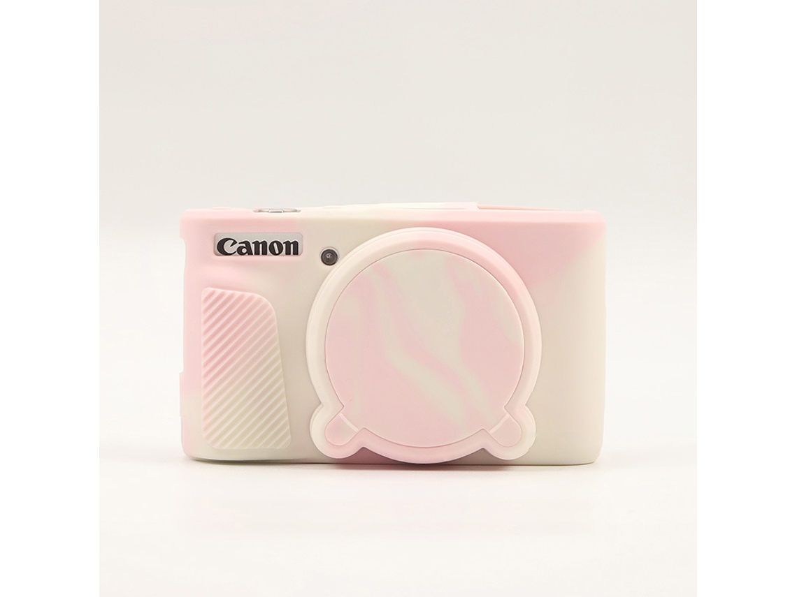 Capa Protetora Silicone HEXINYIGJLY para Canon Powershot Sx740/sx730leve, Antirriscos Rosa Nebuloso