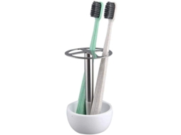 Suporte para Escova de Dentes Nova Line em Aço Inox com Compartimentos para Banheiro S/MARCA