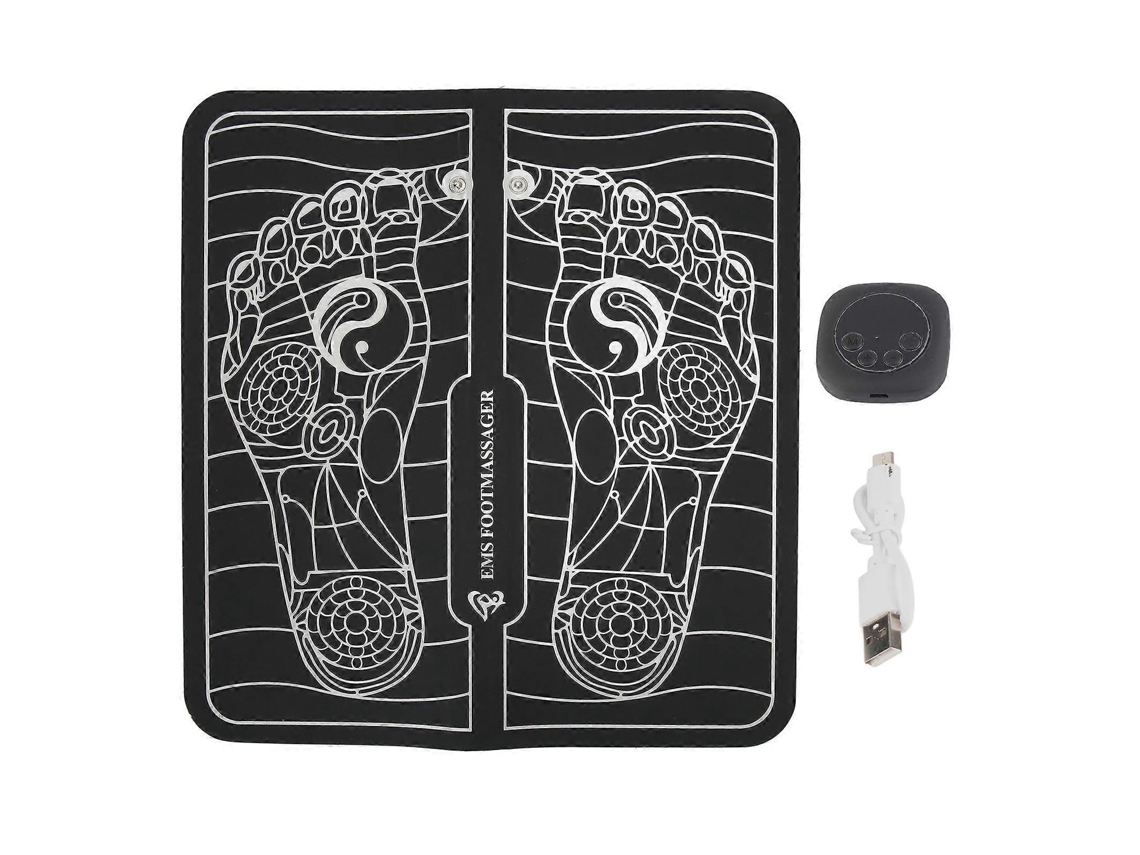 Tapete Massageador Elétrico Para Pés Com Usb, Tela Lcd E Função Ems. Estimulador Os Pés.