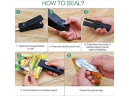 Seladora A Vácuo Portátil Para Sacos De Lanches, Ideal Viagens.