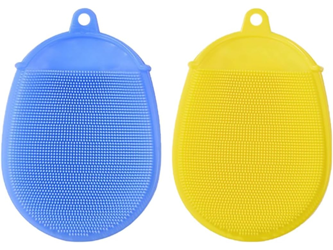 Conjunto De 2 Escovas Banho Esfoliantes Silicone Minkissy Para Bebês, Meninos E Meninas, Crianças Pequenas E Adultos