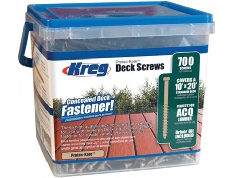 Parafuso Pan-Head Revestido para deck KREG (51mm - 700Pcs)