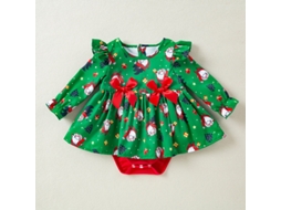Roupa de Natal Saia Tutu Estampada Patchwork 86Cm