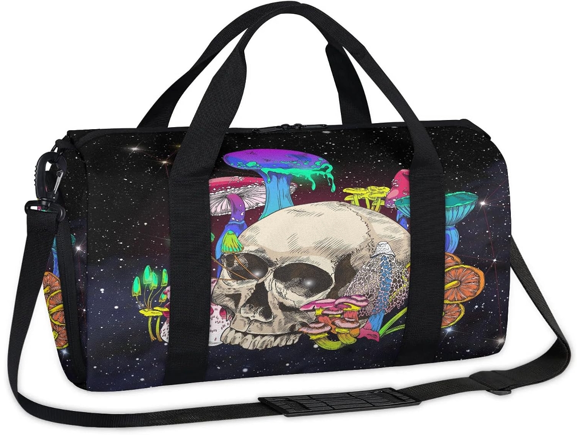 Bolsa Esportiva Casual com Estampa Colorida de Galáxia Tecido Poliéste 45x21x5x23cm Pa Colo Design Du