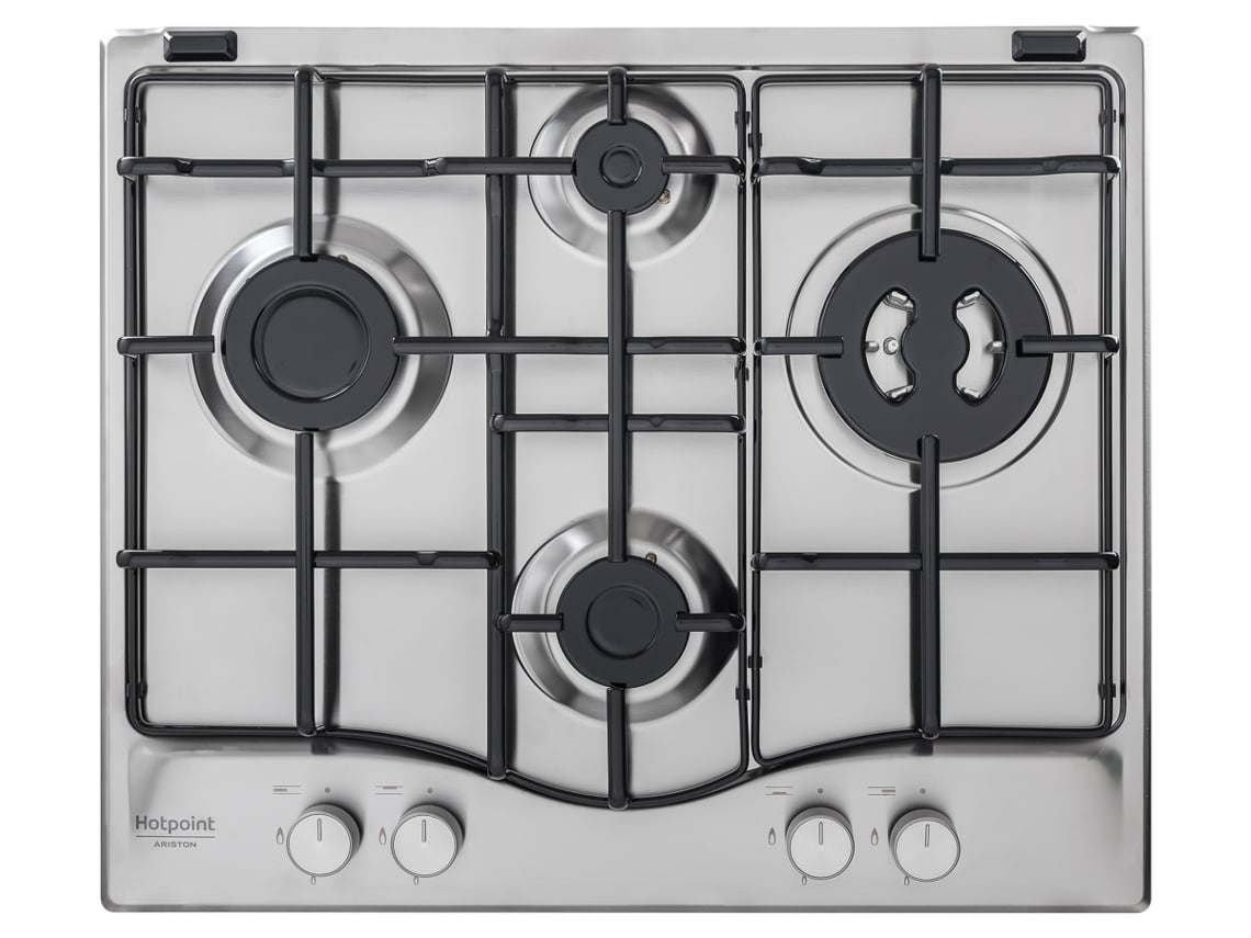 Placa de Gás HOTPOINT PCN 642 T IX HA (Outlet Caixa Aberta - Gás Natural - 59 cm - Inox)