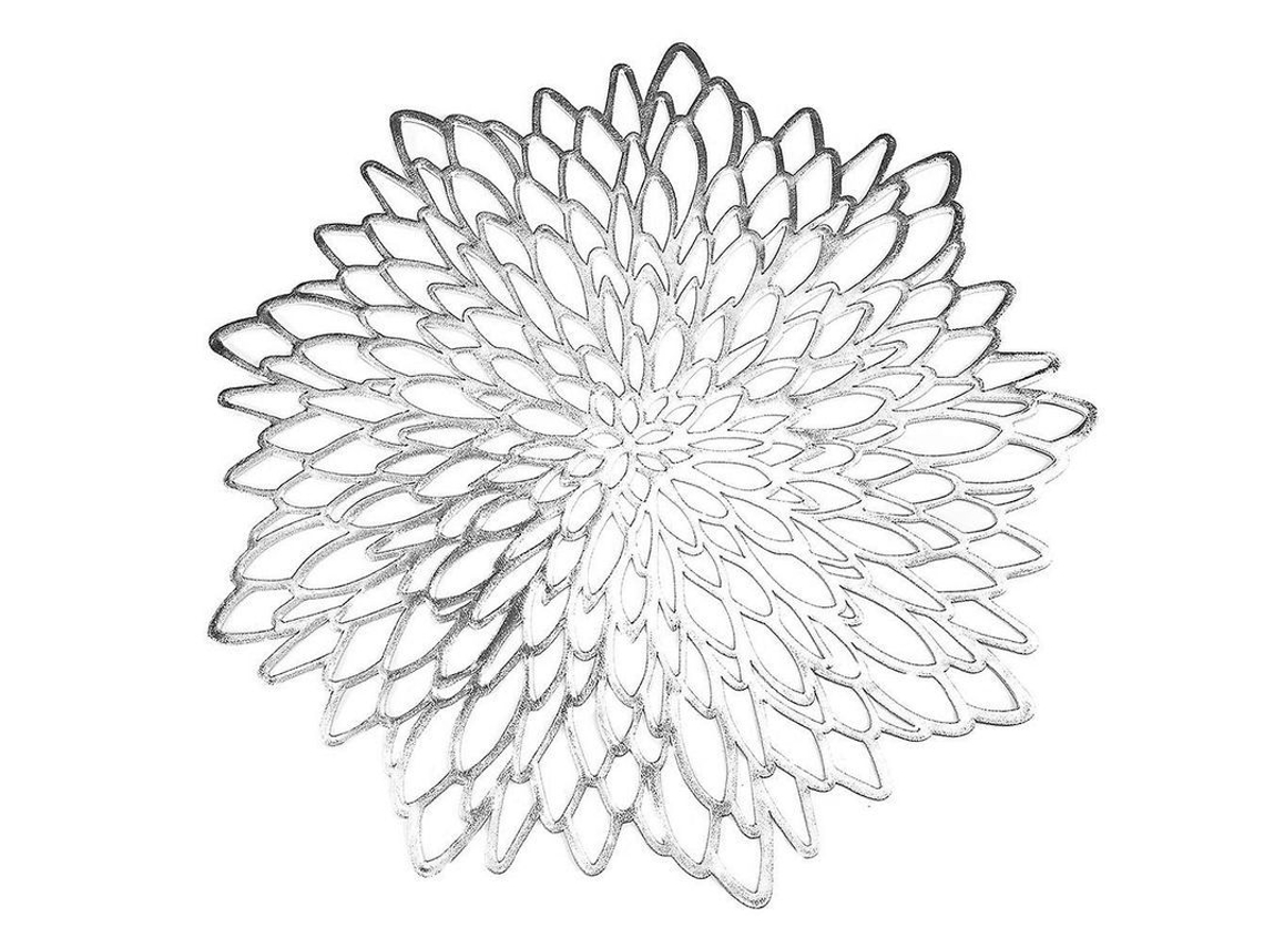 2026 tapetes de Mesa de Pvc Plateado Conjunto de 6, Redondos Antideslizantes para Navidad, Boda, Fiestas Y Decoración