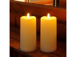 Velas Solares Exteriores 7.5x15cm À Prova D'água com Sensor 2 Unidades