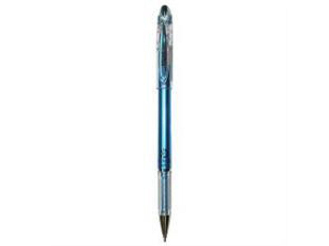 Caneta Gel Metálica PENTEL Slicci Com Tampa Azul 1 Peça