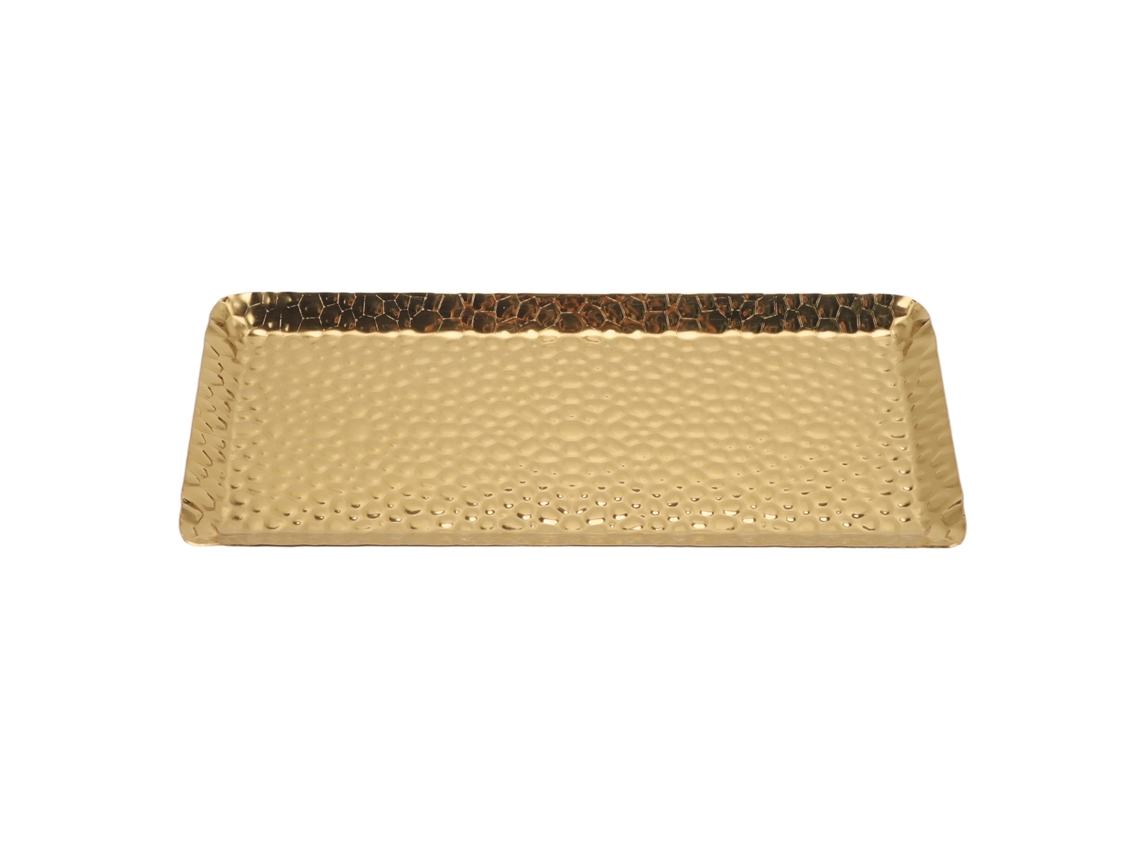 Bandeja de Aço Inox Martelada LAXISCREED 25x11cm
