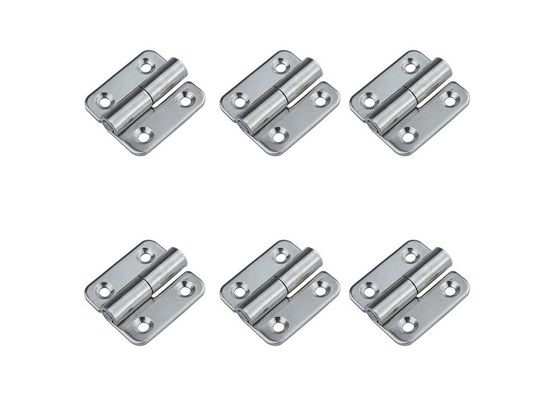 6 Bisagras Desmontables de Acero Inoxidable 304 3.7cm Derechas Con Tornillos